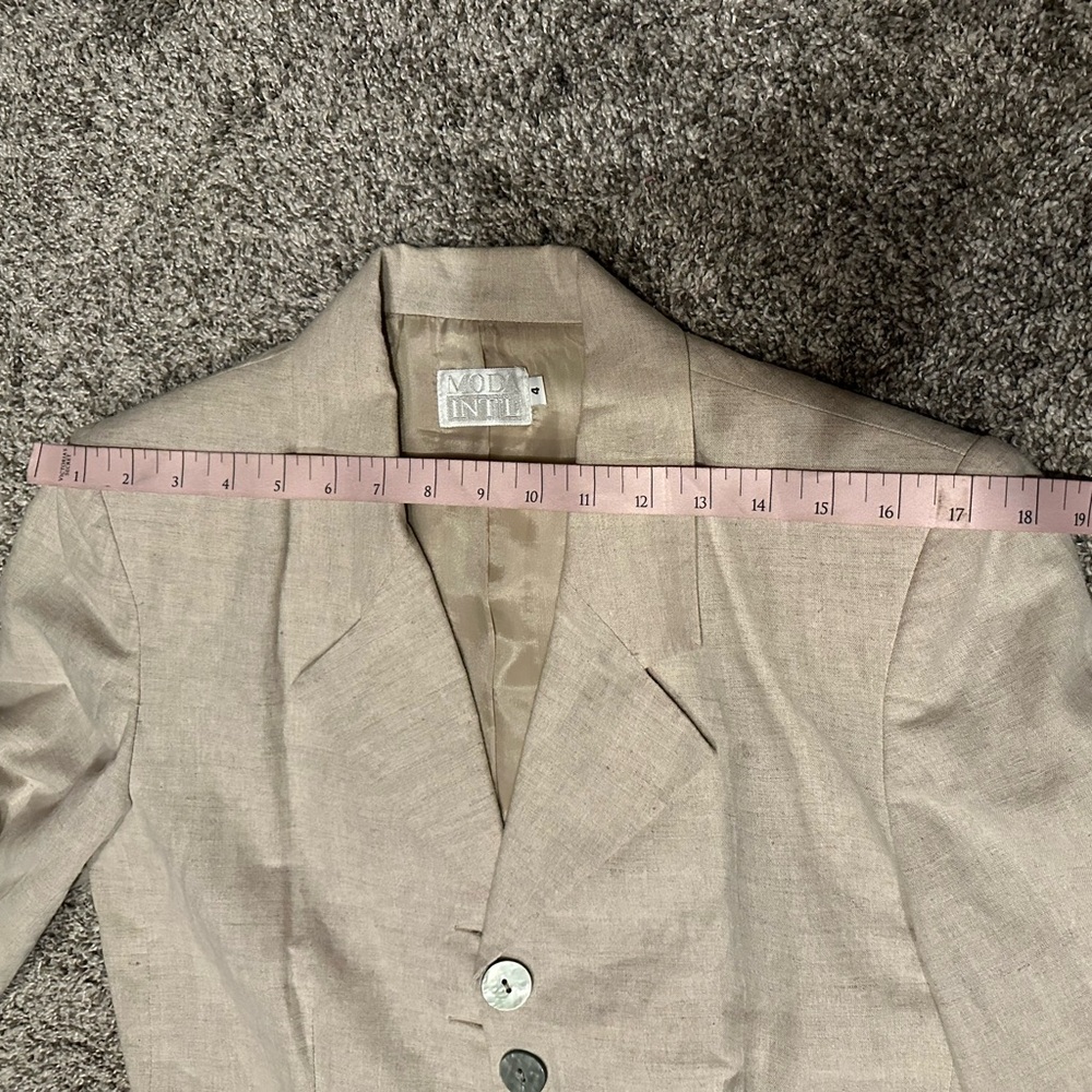 MODA INTL WOMEN SKIRT SUIT SIZE 4 COLOR CREAM - Picture 12 of 12